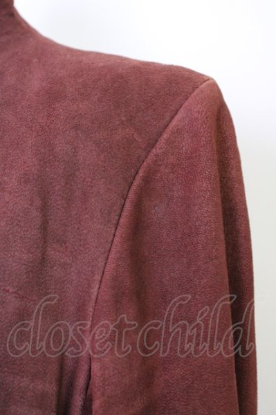 画像7: TORNADO MART / ゴートヌバックノーカラージャケット M ボルドー T-24-10-08-008-TO-ja-YM-ZT178 (7)