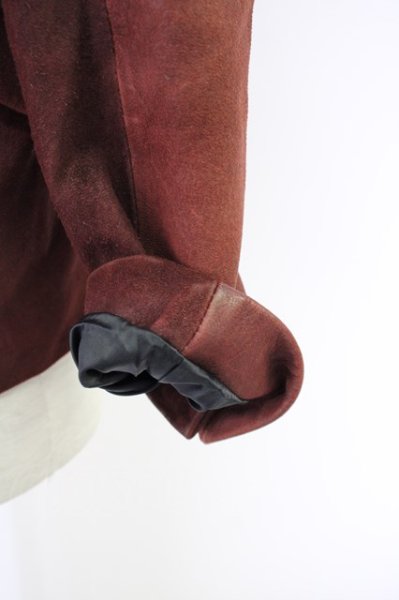 画像9: TORNADO MART / ゴートヌバックノーカラージャケット M ボルドー T-24-10-08-008-TO-ja-YM-ZT178 (9)