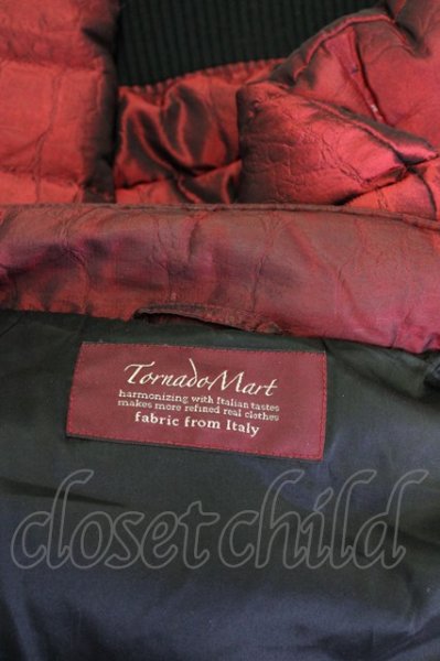 画像9: TORNADO MART / クロコダイルエンボスタフタブルゾン M ボルドー T-24-10-08-010-TO-ou-YM-ZT-M001 (9)