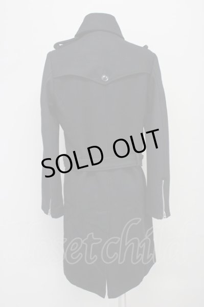 画像2: CIVARIZE / Zork ライダースデザイントレンチコート 44 ブラック T-24-10-16-014-CI-ou-YM-ZT-M122 (2)