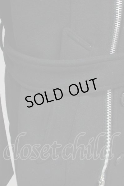 画像8: CIVARIZE / Zork ライダースデザイントレンチコート 44 ブラック T-24-10-16-014-CI-ou-YM-ZT-M122 (8)