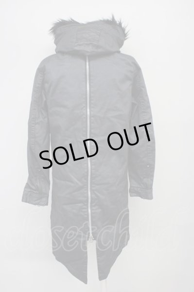 画像2: CIVARIZE / Arsenalファー付きコーティングモッズコート 44 ブラック T-24-10-16-015-CI-ou-YM-ZT-M122 (2)