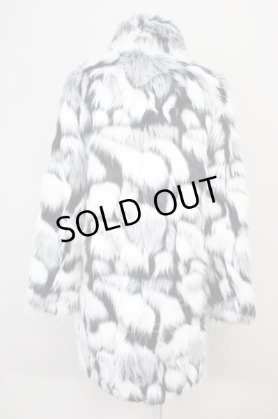 画像2: CIVARIZE / Insane ロングファーコート 44 ブラックｘホワイト T-24-10-16-017-CI-ou-YM-ZT (2)