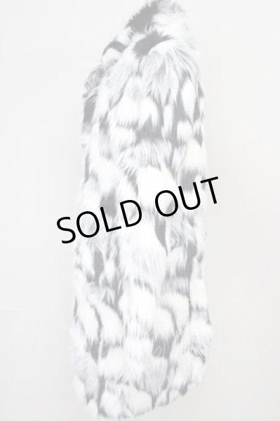 画像3: CIVARIZE / Insane ロングファーコート 44 ブラックｘホワイト T-24-10-16-017-CI-ou-YM-ZT (3)