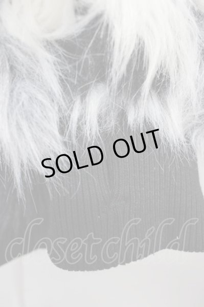 画像4: BACKSTAGE PASS / WOO(ウー)ビッグシルエットファーブルゾン 3-4 ブラックｘホワイト T-24-10-16-018-BA-ou-YM-ZT-M130 (4)