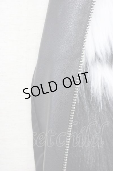 画像9: BACKSTAGE PASS / WOO(ウー)ビッグシルエットファーブルゾン 3-4 ブラックｘホワイト T-24-10-16-018-BA-ou-YM-ZT-M130 (9)