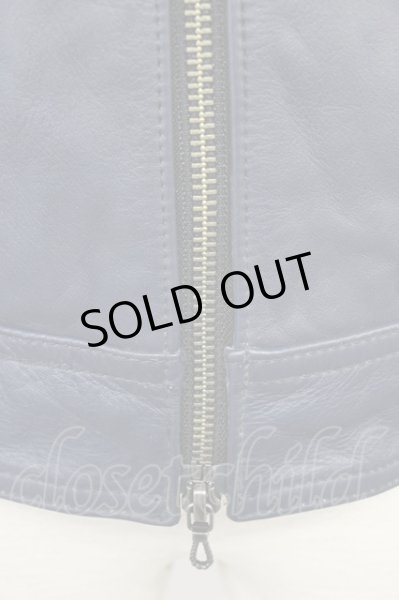 画像6: FUGA / ジャケット.Maestro カウレザーシングルライダース 44 ネイビー T-24-10-16-019-FU-ja-YM-ZT-ML007 (6)