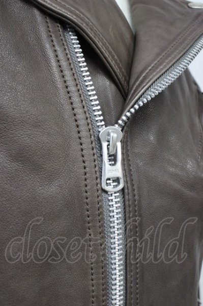 画像6: Black by VANQUISH / ジャケット.ベジタブルシープレザーダブルライダース S ブラウン T-24-10-16-020-Bl-ja-YM-ZT-ML020 (6)