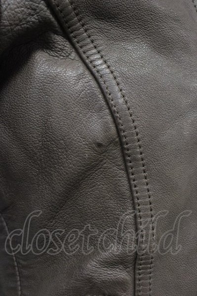 画像8: Black by VANQUISH / ジャケット.ベジタブルシープレザーダブルライダース S ブラウン T-24-10-16-020-Bl-ja-YM-ZT-ML020 (8)