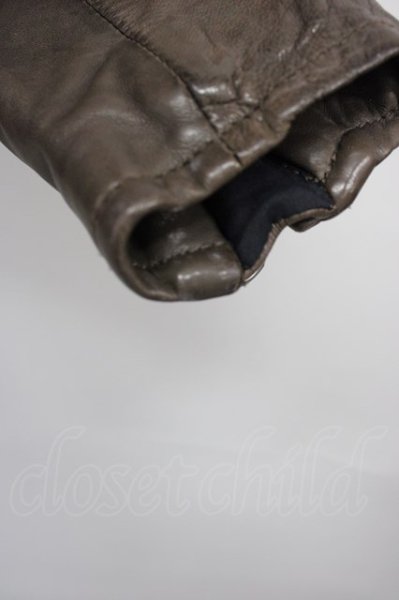 画像9: Black by VANQUISH / ジャケット.ベジタブルシープレザーダブルライダース S ブラウン T-24-10-16-020-Bl-ja-YM-ZT-ML020 (9)