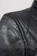画像11: VANQUISH / JKT?ゴートレザーダイヤキルトスタンドカラーブルゾン M 黒 T-24-10-16-021-VA-ja-YM-ZT (11)