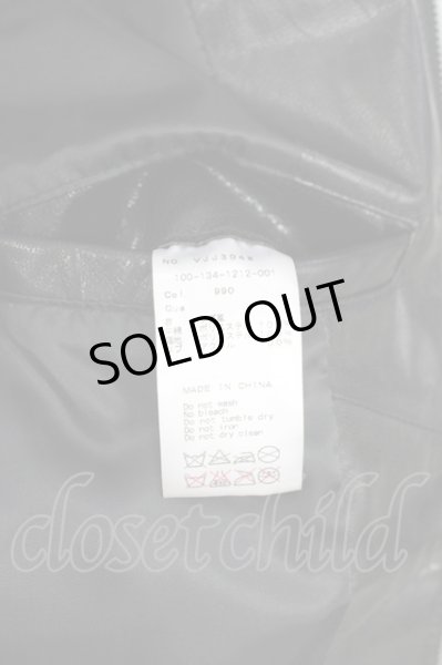 画像12: VANQUISH / JKT?ゴートレザーダイヤキルトスタンドカラーブルゾン M 黒 T-24-10-16-021-VA-ja-YM-ZT (12)