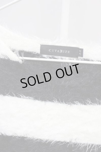 画像3: CIVARIZE / Selfish フェザーヤーンプルオーバーニットソー 44 ブラックｘホワイト T-24-10-16-004-CI-to-YM-ZT093 (3)