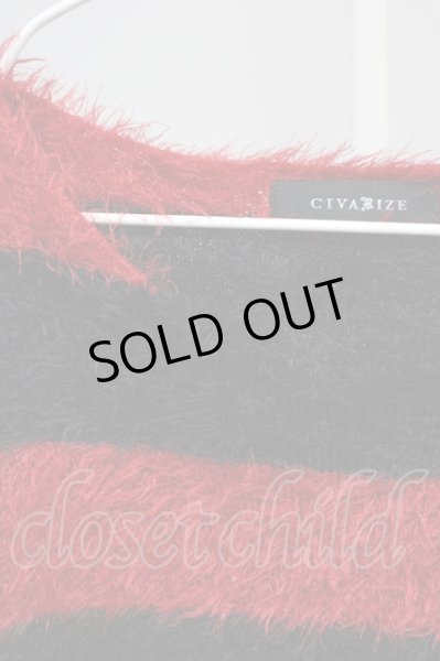 画像3: CIVARIZE / Selfish フェザーヤーンプルオーバーニットソー 44 レッドｘブラック T-24-10-16-005-CI-to-YM-ZT093 (3)