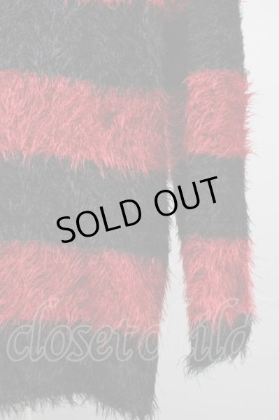 画像4: CIVARIZE / Selfish フェザーヤーンプルオーバーニットソー 44 レッドｘブラック T-24-10-16-005-CI-to-YM-ZT093 (4)