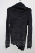 画像2: CIVARIZE / フェザーヤーン切り替えアシンメトリードレープニットソー 44 ブラック T-24-10-16-009-CI-to-YM-ZT093 (2)