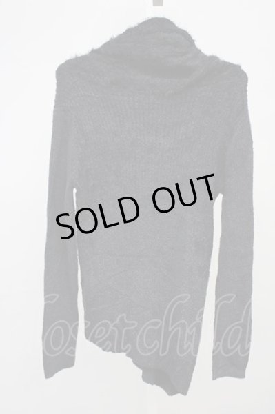 画像2: CIVARIZE / フェザーヤーン切り替えアシンメトリードレープニットソー 44 ブラック T-24-10-16-009-CI-to-YM-ZT093 (2)