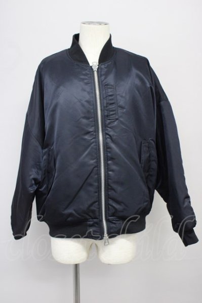 画像1: CIVARIZE / レースアップビッグシルエットMA-1ジャケット 44 ブラック T-24-10-16-013-CI-ou-YM-ZY (1)