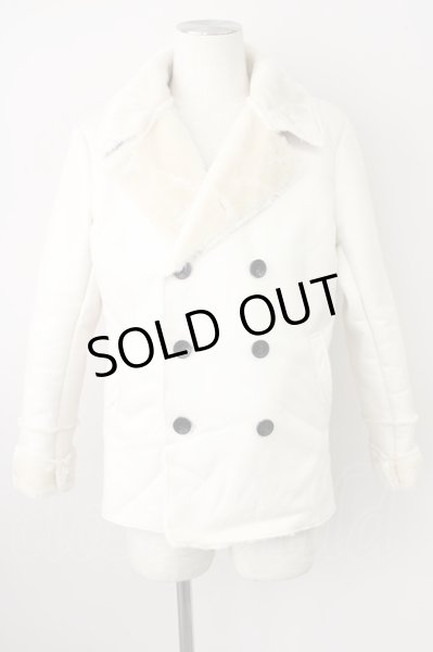 画像1: BERNINGS-SHO / ポリスウェードダブルボタンジャケット L アイボリー T-24-10-21-005-BE-ja-YM-ZT-M109 (1)