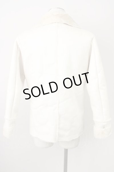 画像2: BERNINGS-SHO / ポリスウェードダブルボタンジャケット L アイボリー T-24-10-21-005-BE-ja-YM-ZT-M109 (2)