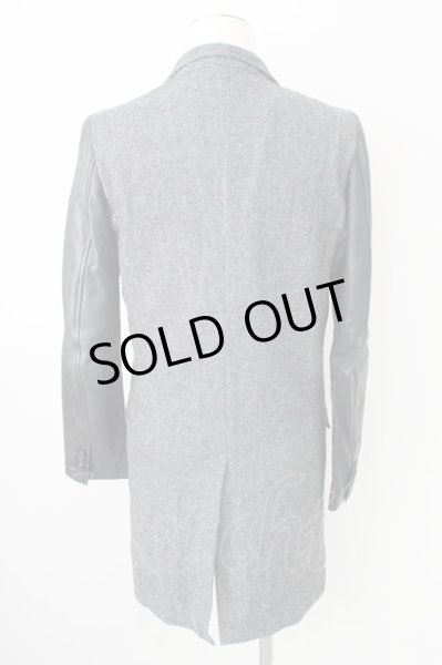 画像2: FUGA / AttackingThird レザー切り替えチェスターコート 44 グレーｘブラック T-24-10-21-007-FU-ou-YM-ZT (2)