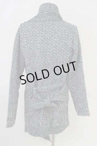 画像2: Xfrm / gallery　ミックスニットライダースガウン F ミックス T-24-10-21-009-Xf-ja-YM-ZT-M109 (2)