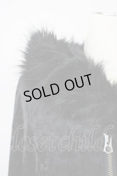 画像3: CIVARIZE / ベロアライダースパーカー 44 ブラック T-24-10-21-011-CI-to-OW-ZT (3)