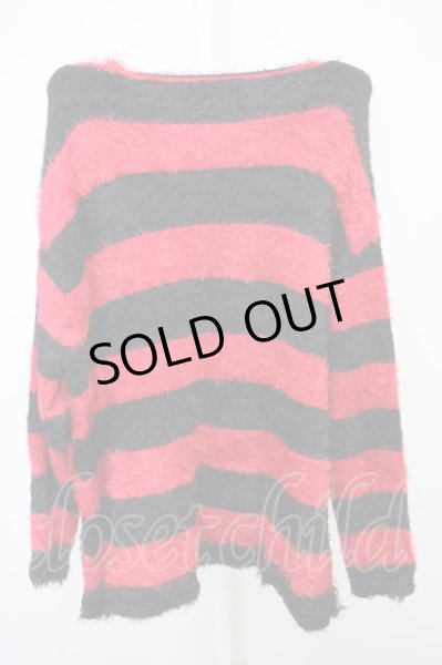 画像2: CIVARIZE / フェザーヤーンプルオーバーニット 44 レッドｘブラック T-24-10-23-001-CI-to-YM-ZT375 (2)