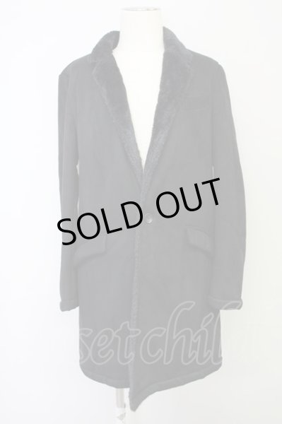 画像1: CIVARIZE / Emir フェイクムートンチェスターコート 46 ブラック T-24-10-23-010-CI-ou-YM-ZT-M115 (1)