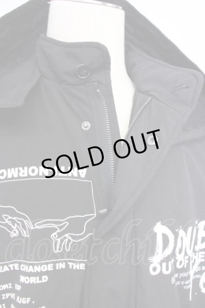 画像10: A’GEM / プリントモッズコート F ブラック T-24-10-23-012-AG-ou-YM-ZT-M115 (10)