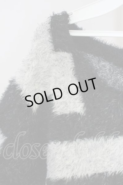 画像3: CIVARIZE / Lead フェザーヤーンダブルジャガード総柄 44 ブラックｘホワイト T-24-10-28-001-CI-to-YM-ZT (3)