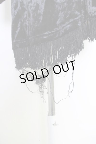 画像3: CIVARIZE / Bias ファー付クラッシュベロアフリンジパーカー 44 ブラック T-24-10-28-009-CI-to-YM-ZT (3)