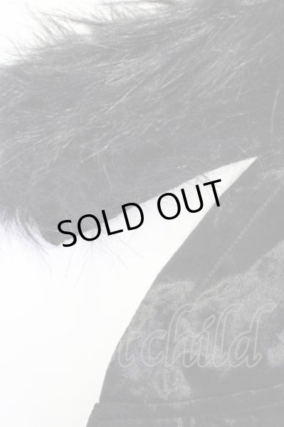 画像4: CIVARIZE / Bias ファー付クラッシュベロアフリンジパーカー 44 ブラック T-24-10-28-009-CI-to-YM-ZT (4)