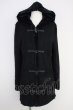 画像1: CIVARIZE / Invade フェイクムートンダッフルコート 46 ブラック T-24-10-28-012-CI-ou-YM-ZT-M100 (1)