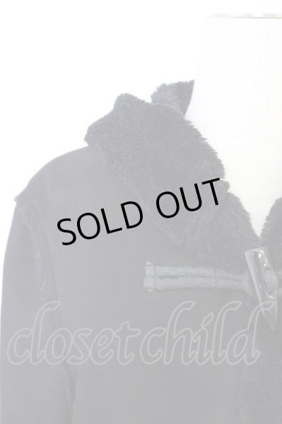 画像3: CIVARIZE / Invade フェイクムートンダッフルコート 46 ブラック T-24-10-28-012-CI-ou-YM-ZT-M100 (3)