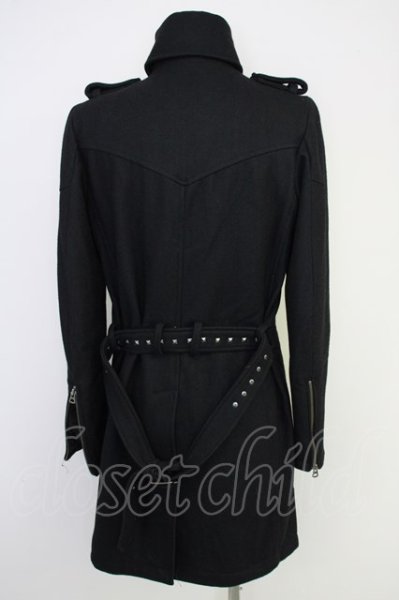 画像2: CIVARIZE / Revenge 3way ドレープロングトレンチコート 44 ブラック T-24-10-28-013-CI-ou-YM-ZT-M100 (2)