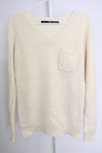NO ID. / モヘア昆ポケットニット 1 アイボリー T-24-10-29-001-NO-to-YM-ZT087