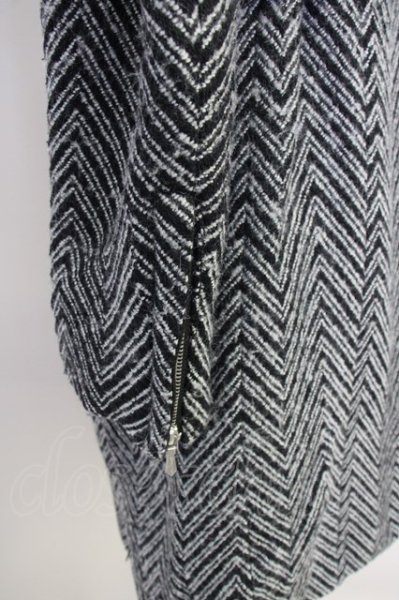 画像3: JOHNNY WOLF / SCALA(スカラ)スタンドカラーシングルトレンチコート 1-2 ブラックｘホワイト T-24-10-29-012-JO-ou-YM-ZT-M106 (3)