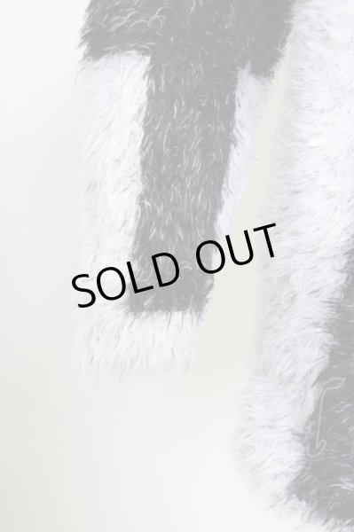 画像4: CIVARIZE / Lead フェザーヤーンダブルジャガード総柄 46 ブラックｘホワイト T-24-10-29-003-CI-to-YM-ZT (4)