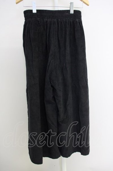 画像2: unrelaxing / コーデュロイワイドパンツ  ブラック T-24-10-29-019-un-pa-YM-ZT087 (2)