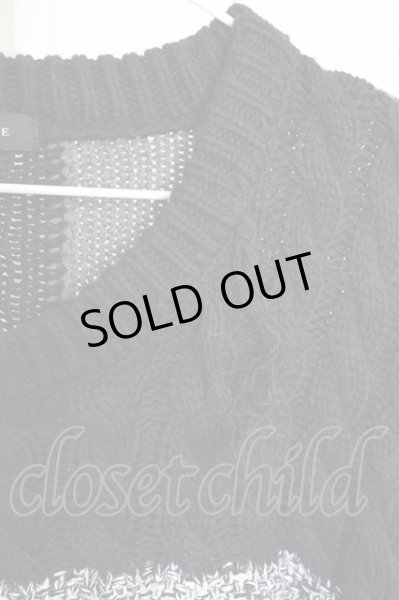 画像3: CIVARIZE / パッチワーク風ビッグプルオーバーニット F ブラック T-24-10-29-005-CI-to-YM-ZT (3)