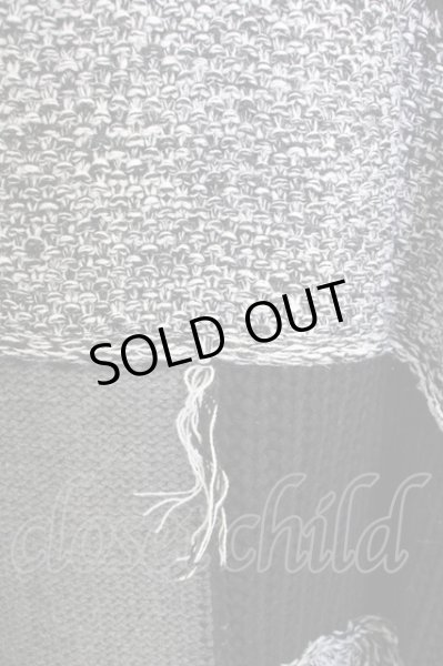 画像4: CIVARIZE / パッチワーク風ビッグプルオーバーニット F ブラック T-24-10-29-005-CI-to-YM-ZT (4)