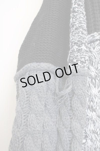 画像5: CIVARIZE / パッチワーク風ビッグプルオーバーニット F ブラック T-24-10-29-005-CI-to-YM-ZT (5)