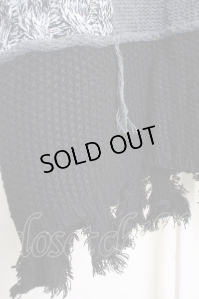 画像7: CIVARIZE / パッチワーク風ビッグプルオーバーニット F ブラック T-24-10-29-005-CI-to-YM-ZT (7)