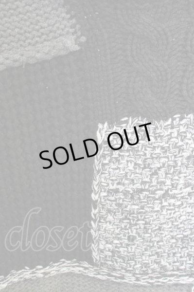 画像9: CIVARIZE / パッチワーク風ビッグプルオーバーニット F ブラック T-24-10-29-005-CI-to-YM-ZT (9)