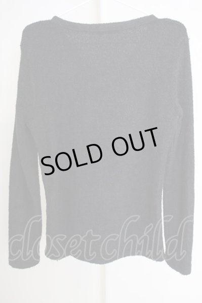 画像2: NO ID. / ビキューレパイルニットVネックニット 1 ブラック T-24-10-29-006-NO-to-YM-ZT088 (2)