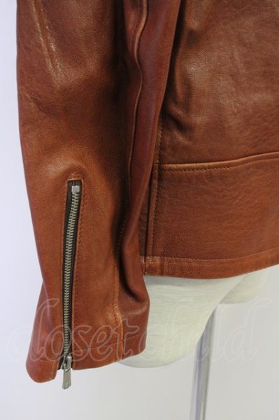 画像3: NO ID. / ジャケット.シープレザーベジタブルシングルライダース 2 ブラウン T-24-10-30-005-NO-ja-YM-ZT-ML022 (3)