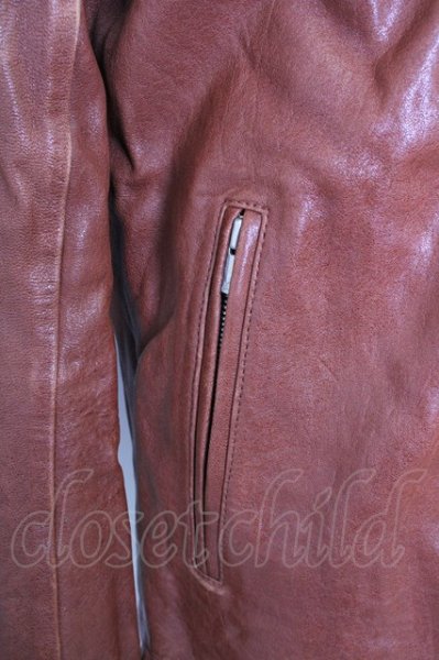 画像4: NO ID. / ジャケット.シープレザーベジタブルシングルライダース 2 ブラウン T-24-10-30-005-NO-ja-YM-ZT-ML022 (4)