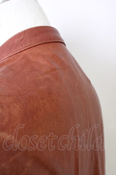 画像9: NO ID. / ジャケット.シープレザーベジタブルシングルライダース 2 ブラウン T-24-10-30-005-NO-ja-YM-ZT-ML022 (9)