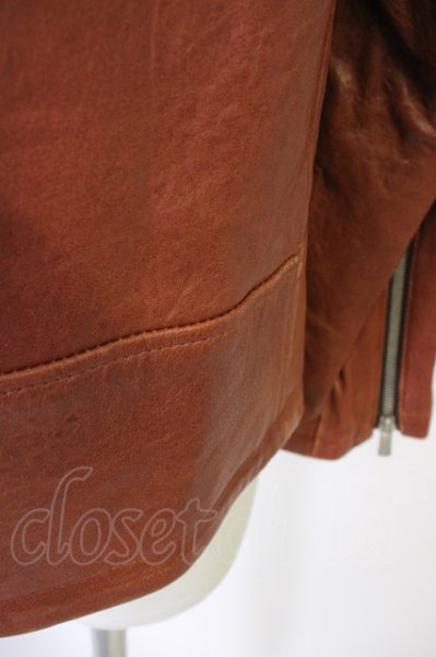 画像10: NO ID. / ジャケット.シープレザーベジタブルシングルライダース 2 ブラウン T-24-10-30-005-NO-ja-YM-ZT-ML022 (10)